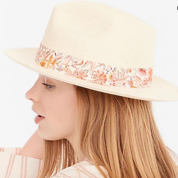 J. Crew Panama Hat With LIBERTY® Print Ribbon